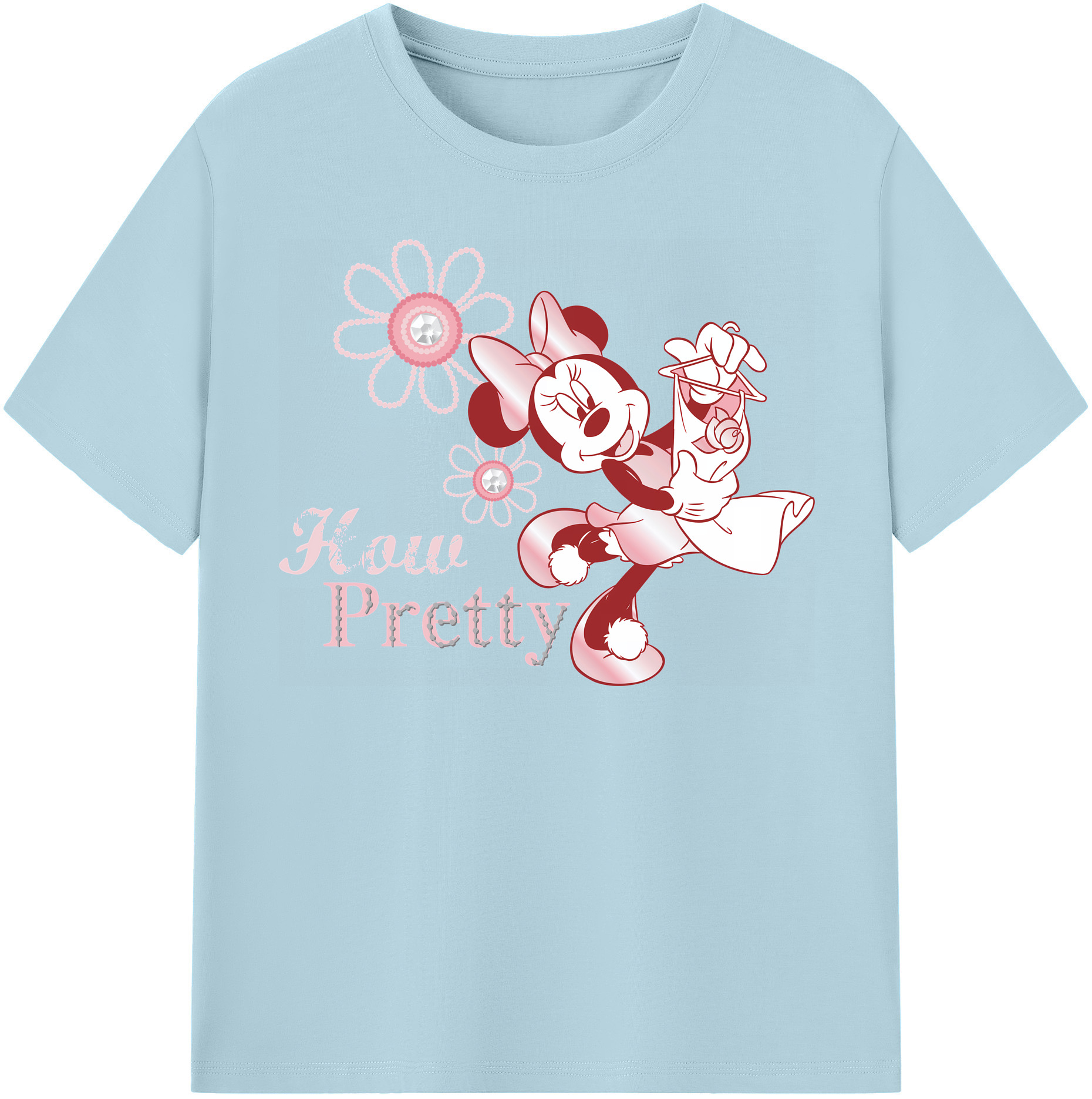 （画像用） ミッキーマウス Mickey Mouse 綿100％半袖Tシャツ（フロントプリント）
